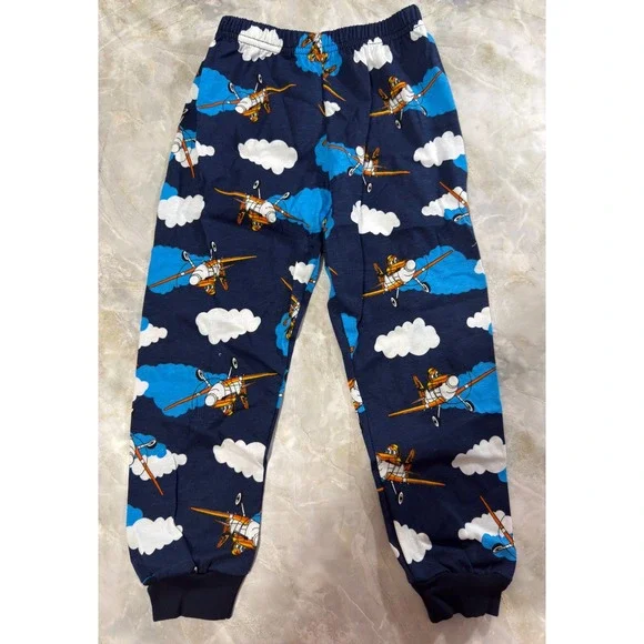 Baby has Airplane Pajama‎ Pants Kid's Blue Cloud Print 100cm 39in 4T - Picture 4 of 4